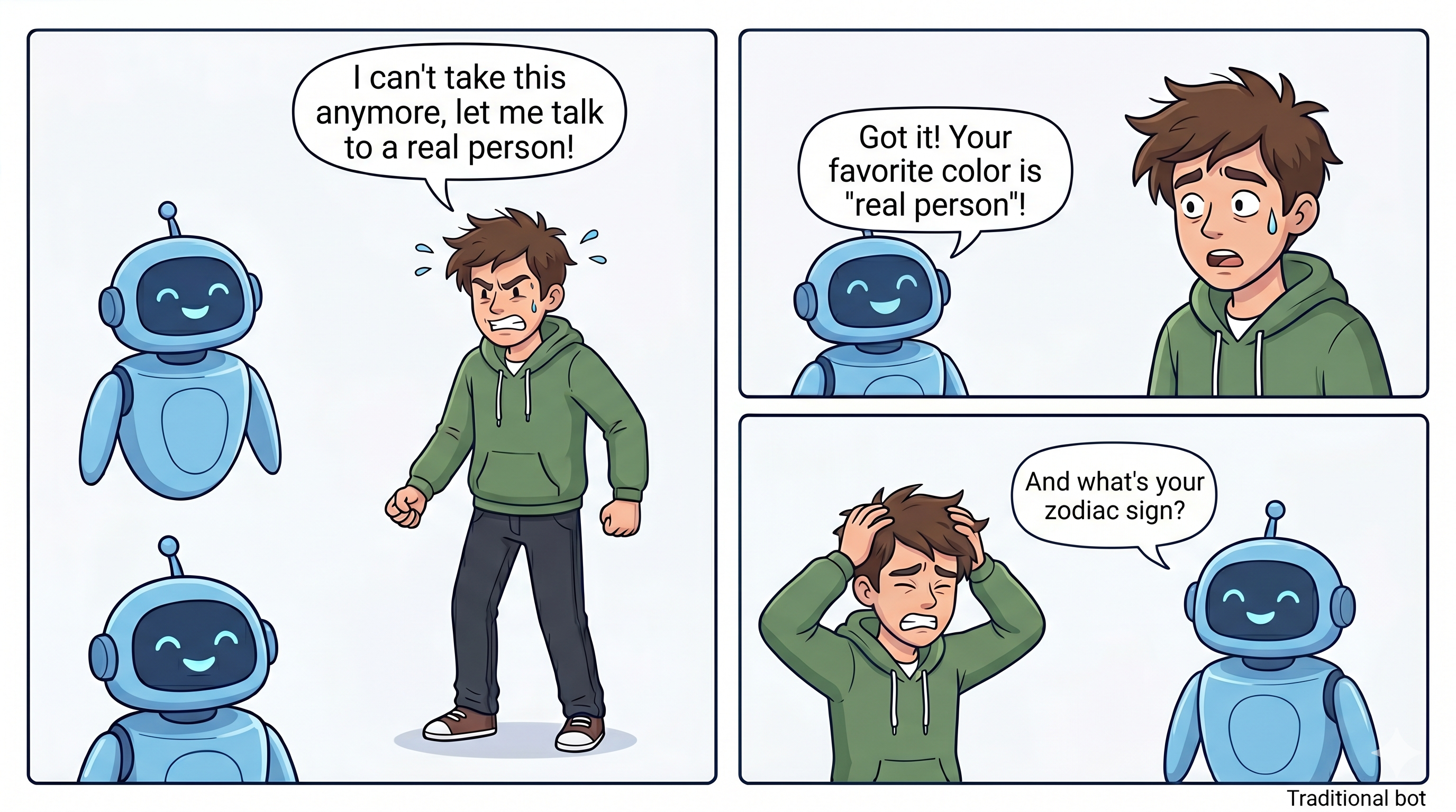 Bot ignoring request for human agent